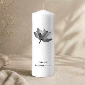 Emlékkapu kegyeleti gyertya, emlékgyertya, egyedi, névre szóló